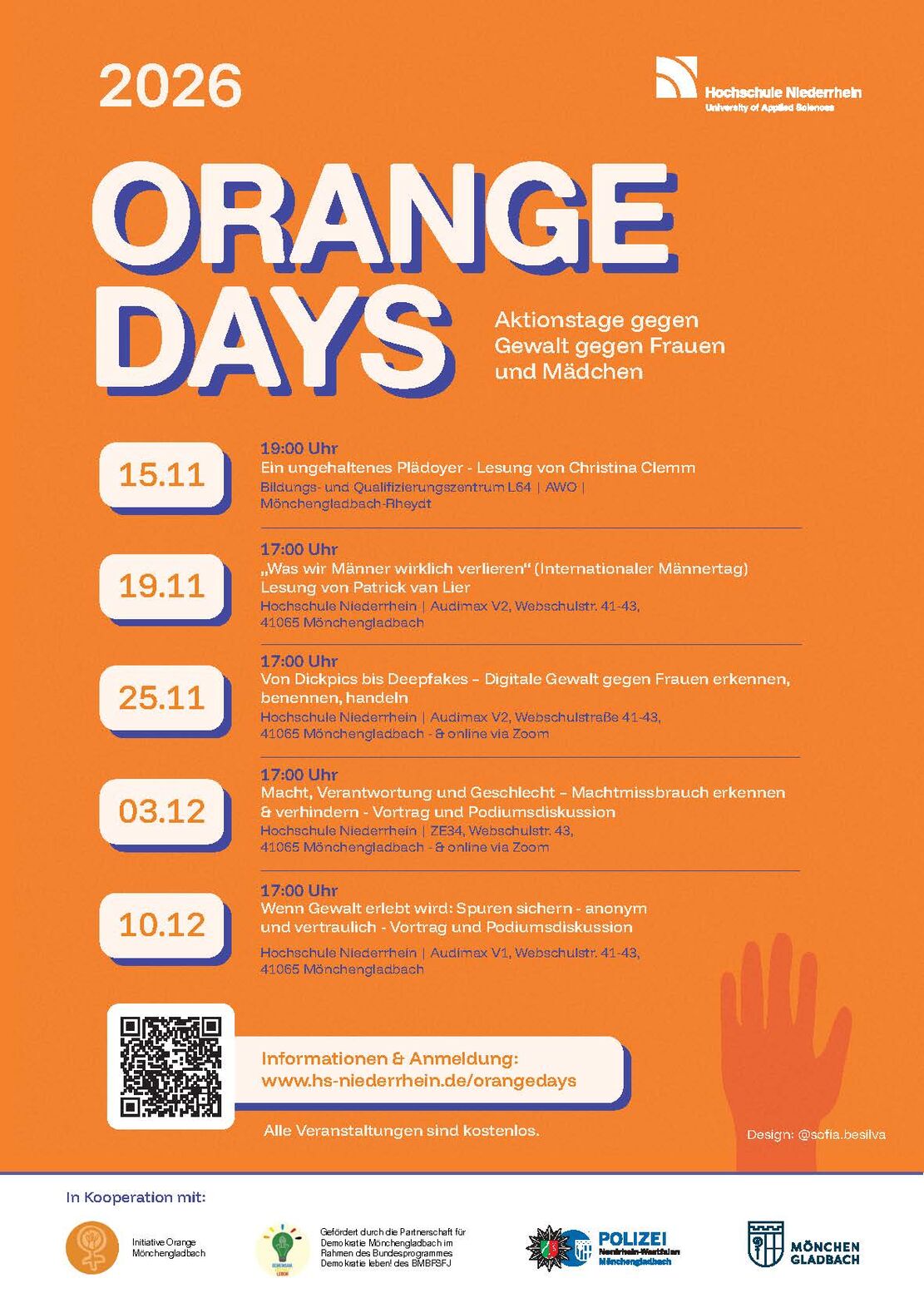 Übersicht Orange Days an der HSNR