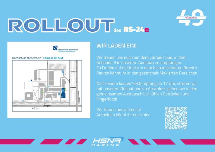 Einladung zum Rollout des HSNR Racing 28.06.2024