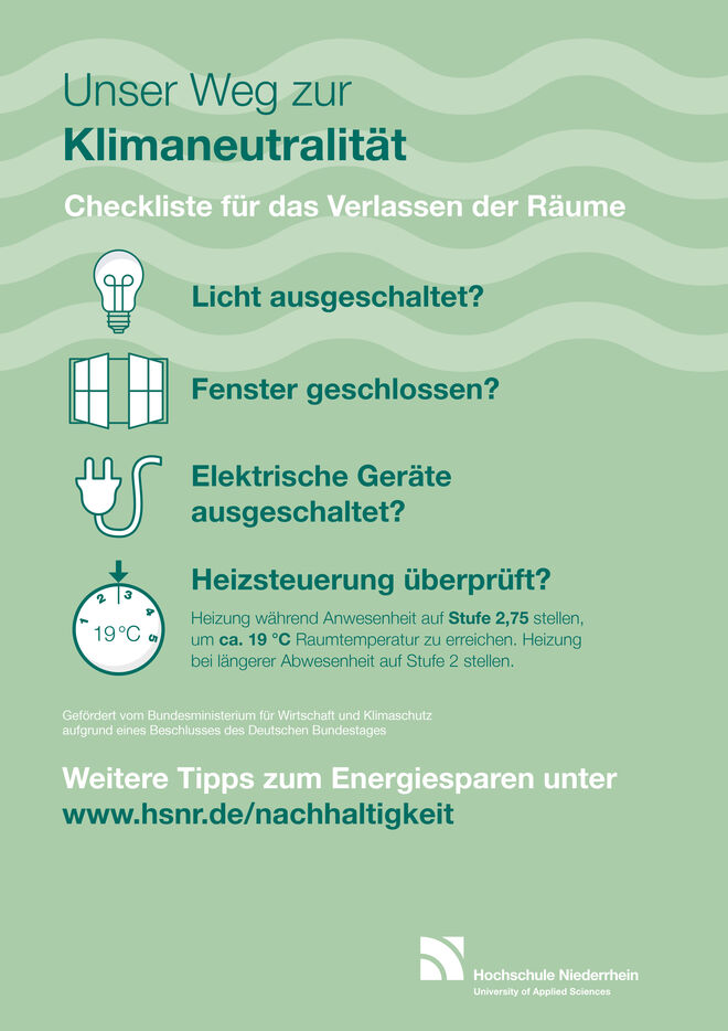 Checklist for energetic behavior