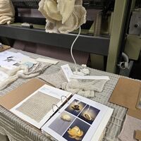 Presentation of the work from the experimental knitting course "Karma - good things (come back), during the "MG zieht an" fair 2026