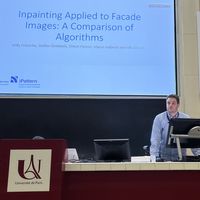 Marco Russinski giving a presentation at ICPRAI 2022
