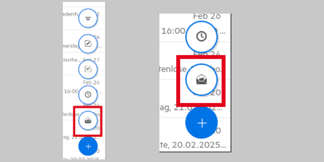Webmailer: Icon für E-Mails auswählen
