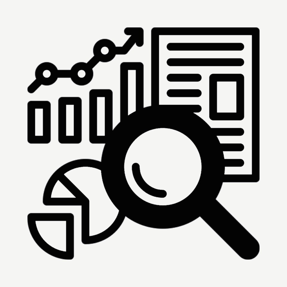 Science integrated into teaching education. Abstract image of a magnifying glass hovering over documents and diagrams that are being analysed/reviewed.