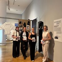 Lilo Stephan, Michéle Lemper, Chalin Hüge and Professor Wachs at the exhibition opening