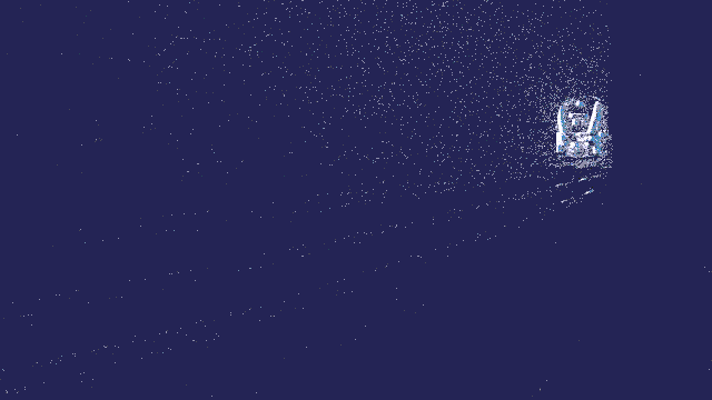 Image of a passing train reconstructed from the event stream